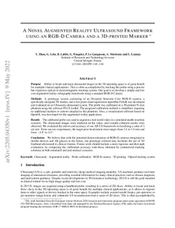 A Novel Augmented Reality Ultrasound Framework Using an RGB-D Camera and
  a 3D-printed Marker