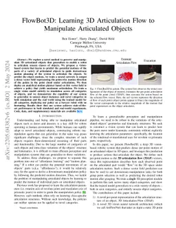 FlowBot3D: Learning 3D Articulation Flow to Manipulate Articulated
  Objects