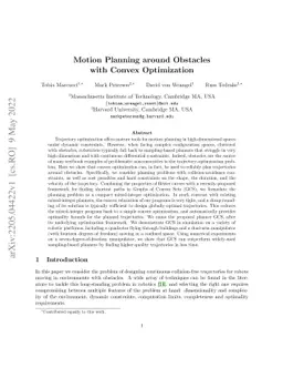 Motion Planning around Obstacles with Convex Optimization