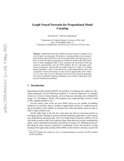 Graph Neural Networks for Propositional Model Counting