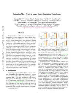 Activating More Pixels in Image Super-Resolution Transformer