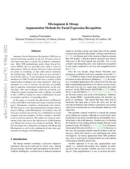 MixAugment & Mixup: Augmentation Methods for Facial Expression
  Recognition