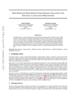 Skin disease diagnosis using image analysis and natural language
  processing