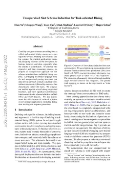 Unsupervised Slot Schema Induction for Task-oriented Dialog