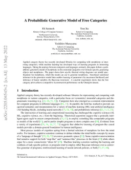 A Probabilistic Generative Model of Free Categories