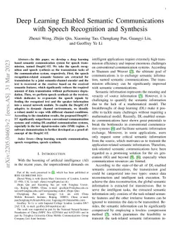 Deep Learning Enabled Semantic Communications with Speech Recognition
  and Synthesis