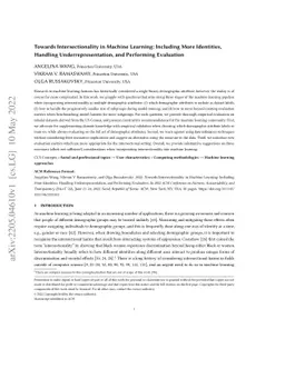 Towards Intersectionality in Machine Learning: Including More
  Identities, Handling Underrepresentation, and Performing Evaluation
