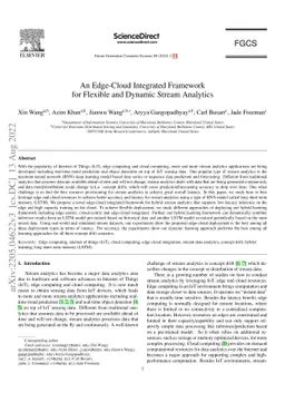 An Edge-Cloud Integrated Framework for Flexible and Dynamic Stream
  Analytics