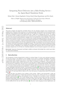 Integrating Parcel Deliveries into a Ride-Pooling Service -- An
  Agent-Based Simulation Study