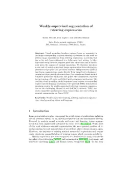 Weakly-supervised segmentation of referring expressions