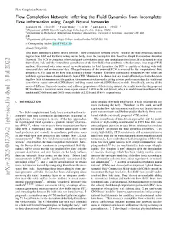 Flow Completion Network: Inferring the Fluid Dynamics from Incomplete
  Flow Information using Graph Neural Networks