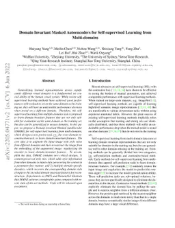 Domain Invariant Masked Autoencoders for Self-supervised Learning from
  Multi-domains