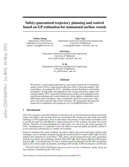 Safety-guaranteed trajectory planning and control based on GP estimation
  for unmanned surface vessels