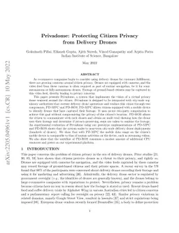 Privadome: Protecting Citizen Privacy from Delivery Drones