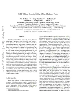 NeRF-Editing: Geometry Editing of Neural Radiance Fields
