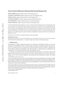 Tensor-based Collaborative Filtering With Smooth Ratings Scale