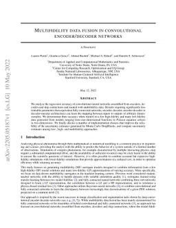 Multifidelity data fusion in convolutional encoder/decoder networks