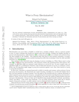 What is Proxy Discrimination?