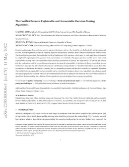 The Conflict Between Explainable and Accountable Decision-Making
  Algorithms