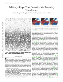 Arbitrary Shape Text Detection via Boundary Transformer