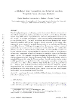 Multi-Label Logo Recognition and Retrieval based on Weighted Fusion of
  Neural Features