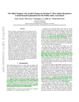"If it didn't happen, why would I change my decision?": How Judges
  Respond to Counterfactual Explanations for the Public Safety Assessment