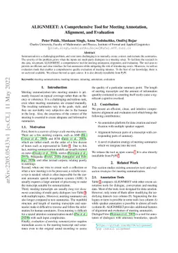 ALIGNMEET: A Comprehensive Tool for Meeting Annotation, Alignment, and
  Evaluation