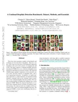 A Continual Deepfake Detection Benchmark: Dataset, Methods, and
  Essentials