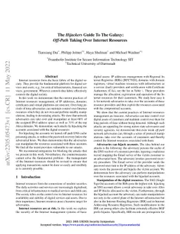 The Hijackers Guide To The Galaxy: Off-Path Taking Over Internet
  Resources