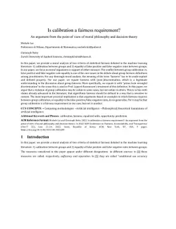 Is calibration a fairness requirement? An argument from the point of
  view of moral philosophy and decision theory