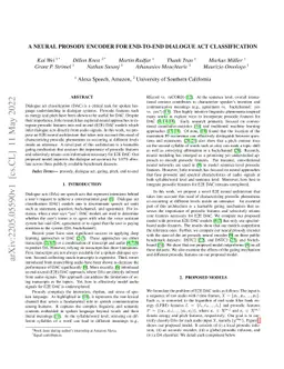 A neural prosody encoder for end-ro-end dialogue act classification