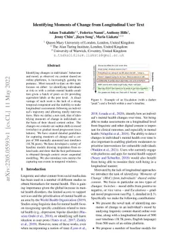 Identifying Moments of Change from Longitudinal User Text