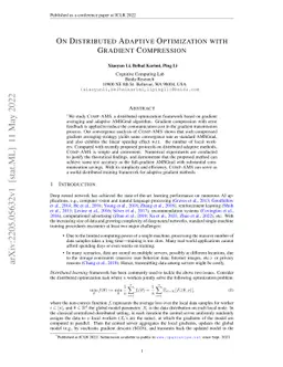 On Distributed Adaptive Optimization with Gradient Compression