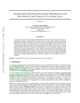 Aggregating Pairwise Semantic Differences for Few-Shot Claim Veracity
  Classification