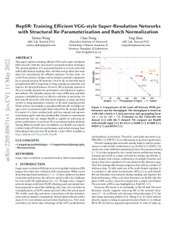 RepSR: Training Efficient VGG-style Super-Resolution Networks with
  Structural Re-Parameterization and Batch Normalization