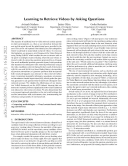 Learning to Retrieve Videos by Asking Questions