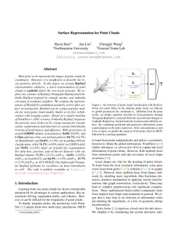 Surface Representation for Point Clouds
