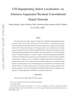 CSI-fingerprinting Indoor Localization via Attention-Augmented Residual
  Convolutional Neural Network