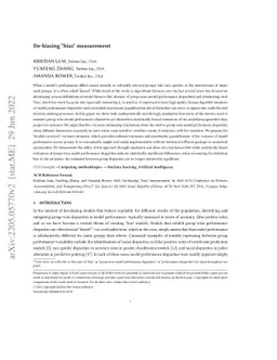 De-biasing "bias" measurement