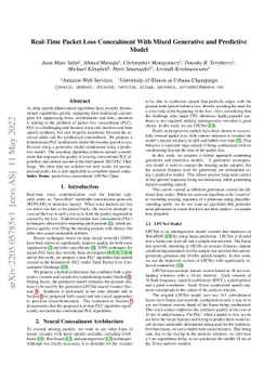 Real-Time Packet Loss Concealment With Mixed Generative and Predictive
  Model
