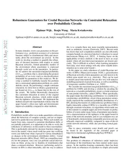 Robustness Guarantees for Credal Bayesian Networks via Constraint
  Relaxation over Probabilistic Circuits