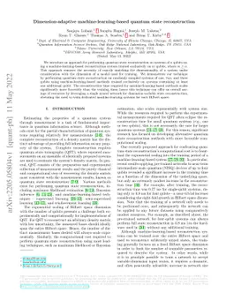 Dimension-adaptive machine-learning-based quantum state reconstruction