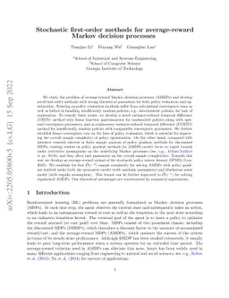 Stochastic first-order methods for average-reward Markov decision
  processes