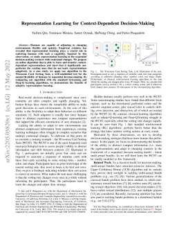 Representation Learning for Context-Dependent Decision-Making