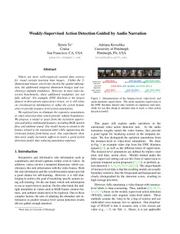 Weakly-Supervised Action Detection Guided by Audio Narration