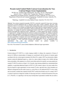 Pseudo-Label Guided Multi-Contrast Generalization for Non-Contrast
  Organ-Aware Segmentation