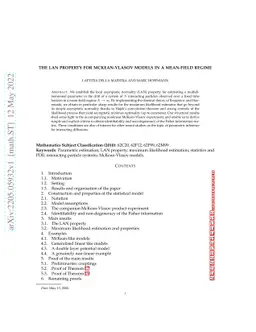 The LAN property for McKean-Vlasov models in a mean-field regime