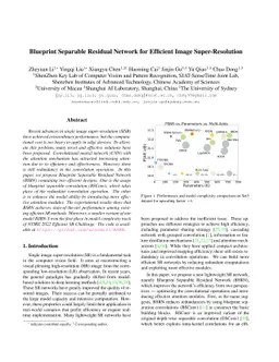 Blueprint Separable Residual Network for Efficient Image
  Super-Resolution