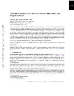 D3T-GAN: Data-Dependent Domain Transfer GANs for Few-shot Image
  Generation