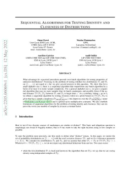 Sequential algorithms for testing identity and closeness of
  distributions